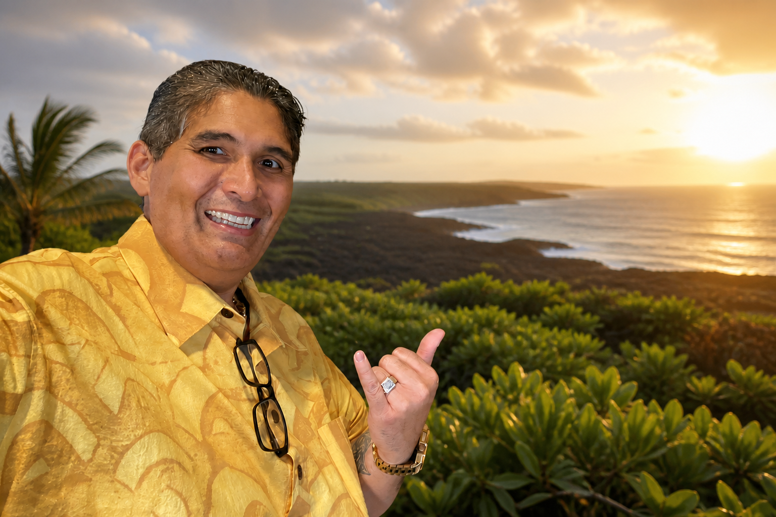 Demetrius Kawaikamakaniokalani Oliveira, founder of De Kaʻu Designs
